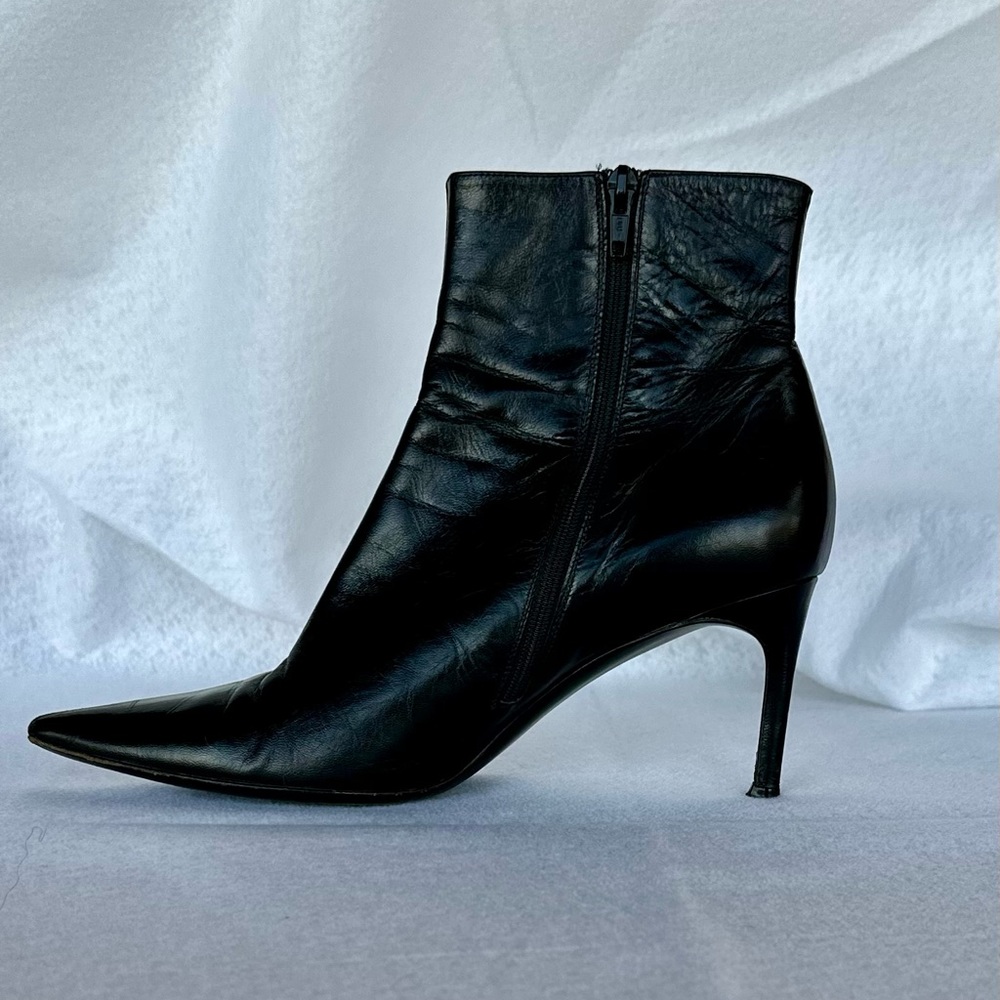 Helmut Lang Vero Cuoio made in Italy 10 zippered leather boot